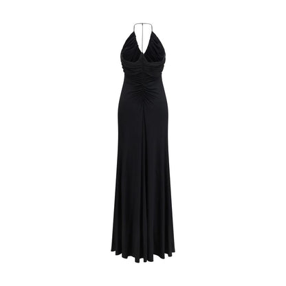 Self-Portrait Black Viscose Cocktail Dress - Elegant Fit-and-Flare Design