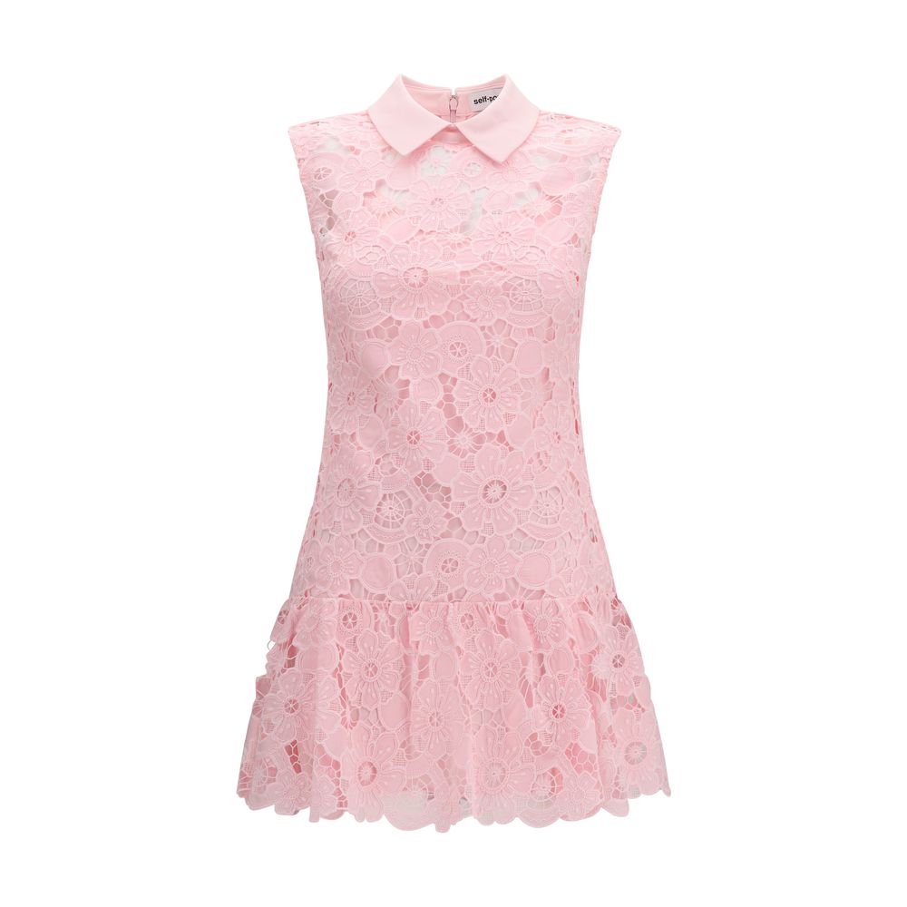 Self-Portrait Multicolor Polyester Guipure Mini Dress