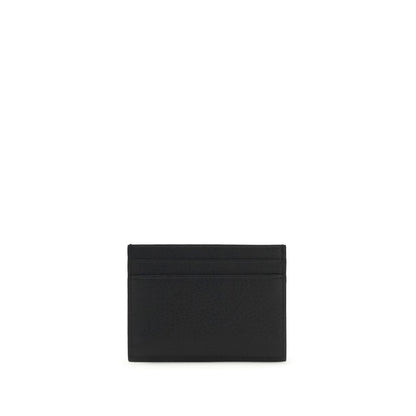 Saint Laurent Black Calf Leather Tiny Cassandre Card Holder Wallet