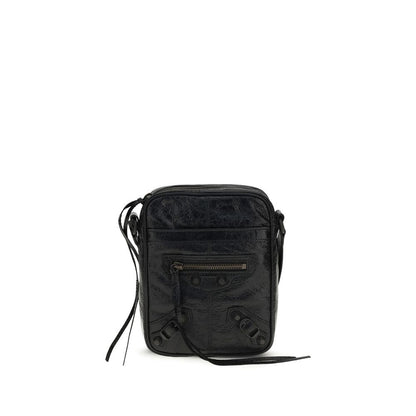 Balenciaga Black Lamb Ovis Aries Aries Shoulder Bag - Le City Vertical