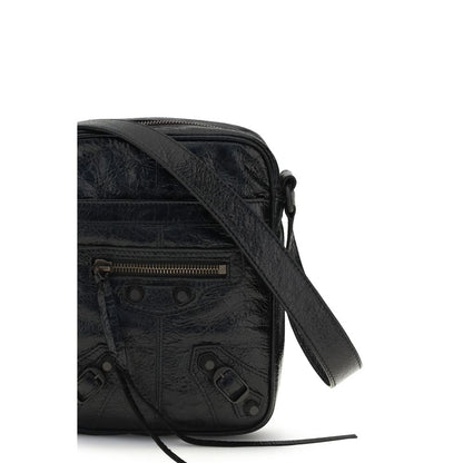 Balenciaga Black Lamb Ovis Aries Aries Shoulder Bag - Le City Vertical