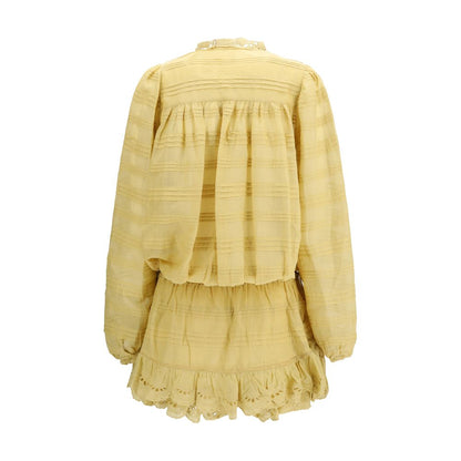 Marant Étoile Bicolor Cotton Preya Mini Ruffle Dress