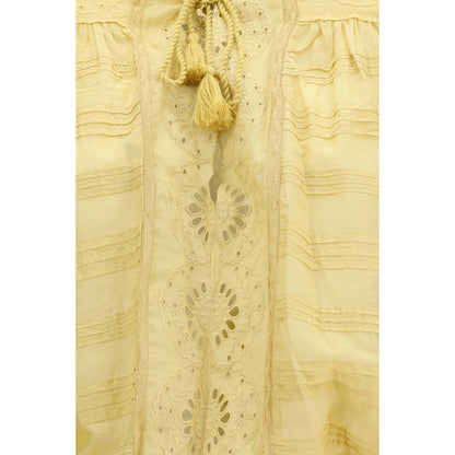 Marant Étoile Bicolor Cotton Preya Mini Ruffle Dress