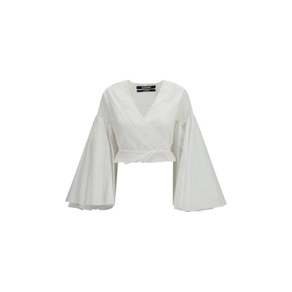 Jacquemus White Cotton Paysan Wrap Top
