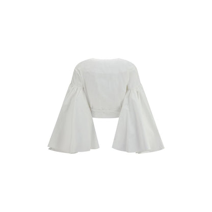 Jacquemus White Cotton Paysan Wrap Top