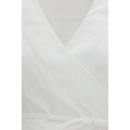 Jacquemus White Cotton Paysan Wrap Top