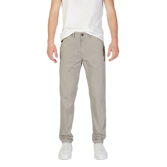 Refrigiwear Gray Cotton Casual Pants for Men
