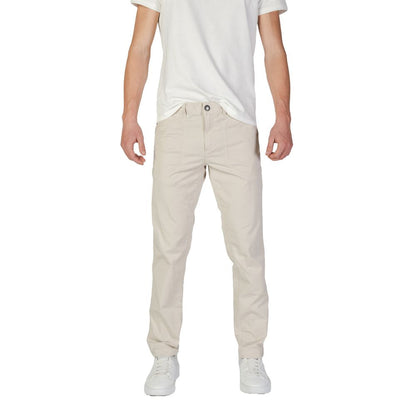 Refrigiwear Beige Cotton Casual Pants for Men