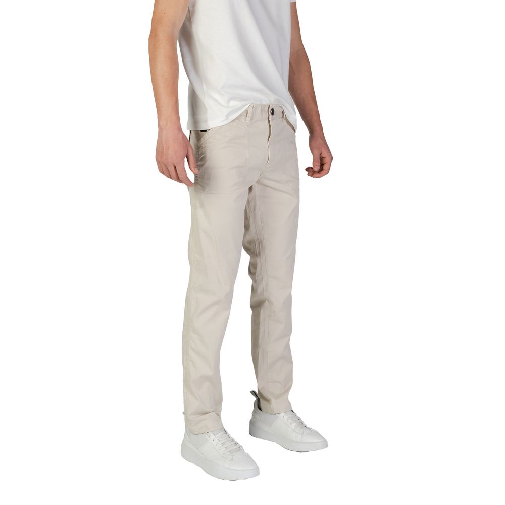 Refrigiwear Beige Cotton Casual Pants for Men