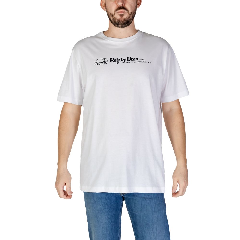 Refrigiwear White Cotton Sportswear Men's T-Shirt