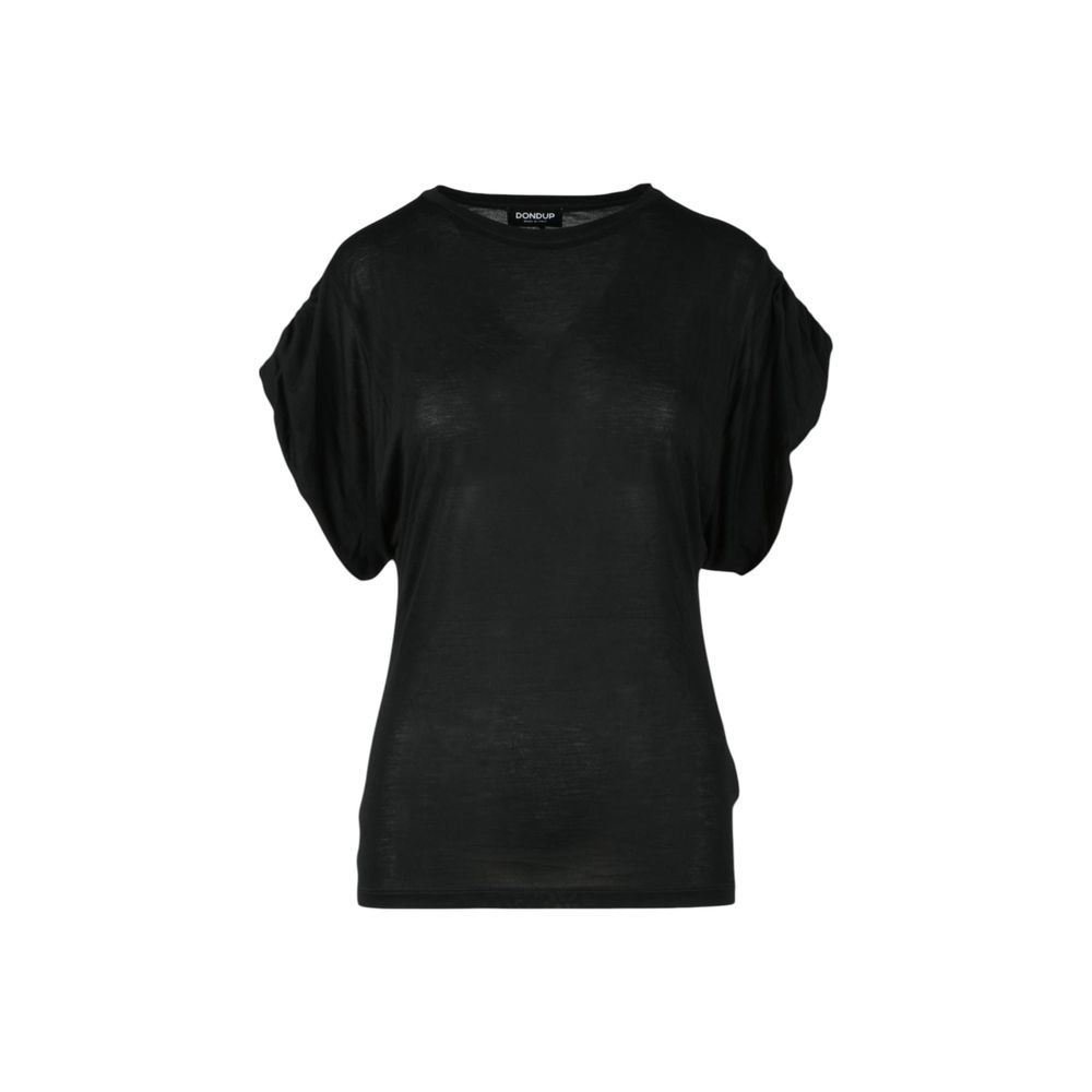Dondup Black Viscose T-Shirt for Women