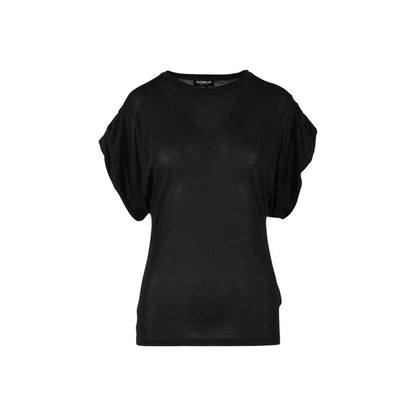 Dondup Black Viscose T-Shirt for Women
