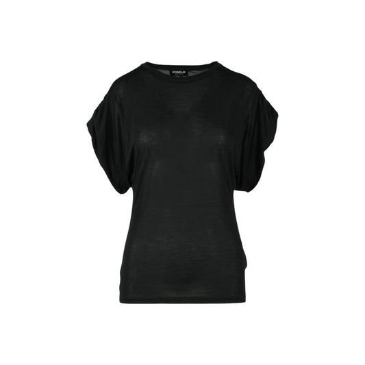 Dondup Black Viscose T-Shirt for Women