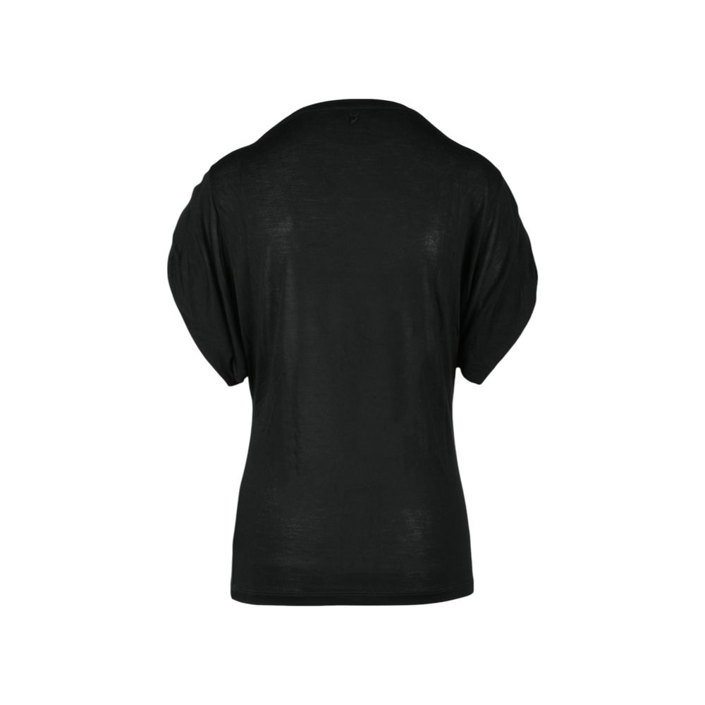 Dondup Black Viscose T-Shirt for Women