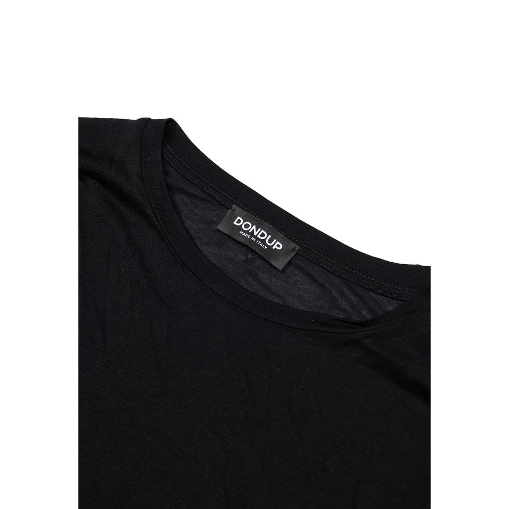 Dondup Black Viscose T-Shirt for Women