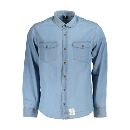 U.S. Grand Polo Azzurro Cotton Mens Shirt - Light Blue