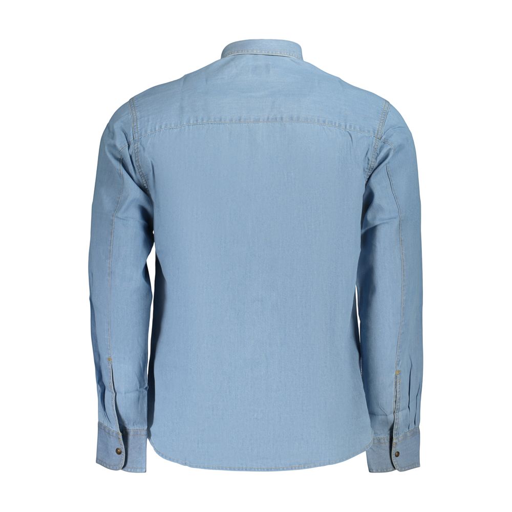 U.S. Grand Polo Azzurro Cotton Mens Shirt - Light Blue
