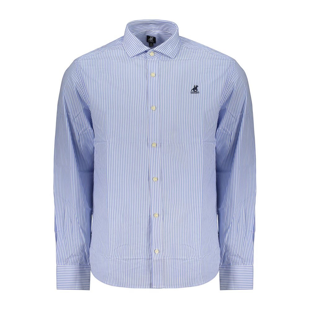 U.S. Grand Polo Azzurro Cotton Mens Shirt - Light Blue