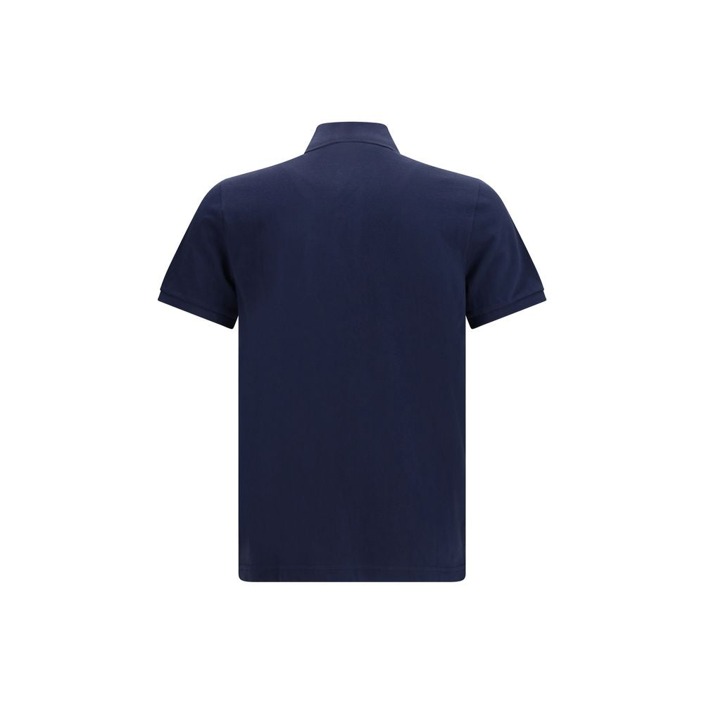 Moose Knuckles Blue Cotton Polo Shirt - Everett Gold Collection