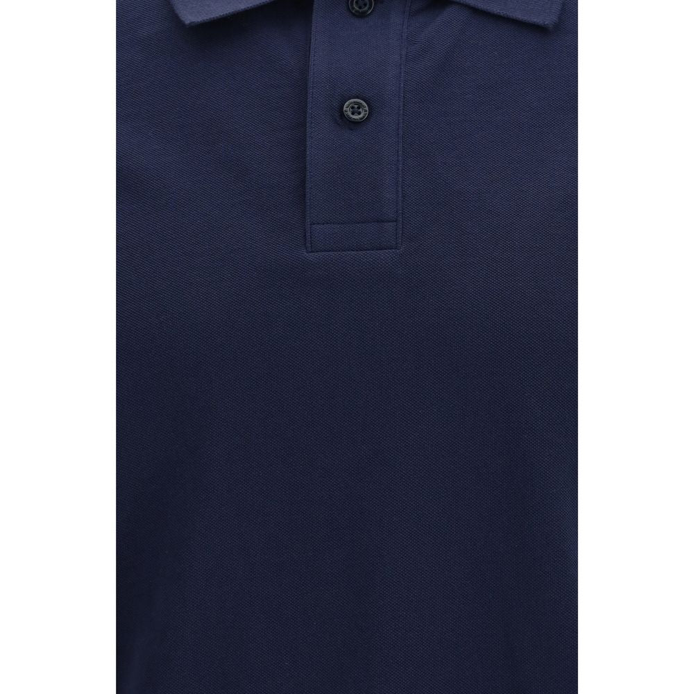 Moose Knuckles Blue Cotton Polo Shirt - Everett Gold Collection