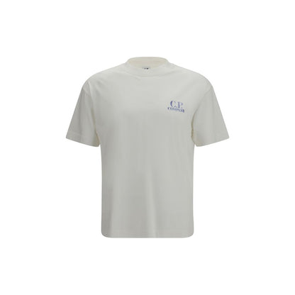 C.P. Company White Cotton T-Shirt - 30/1 Jersey Comfort Logo
