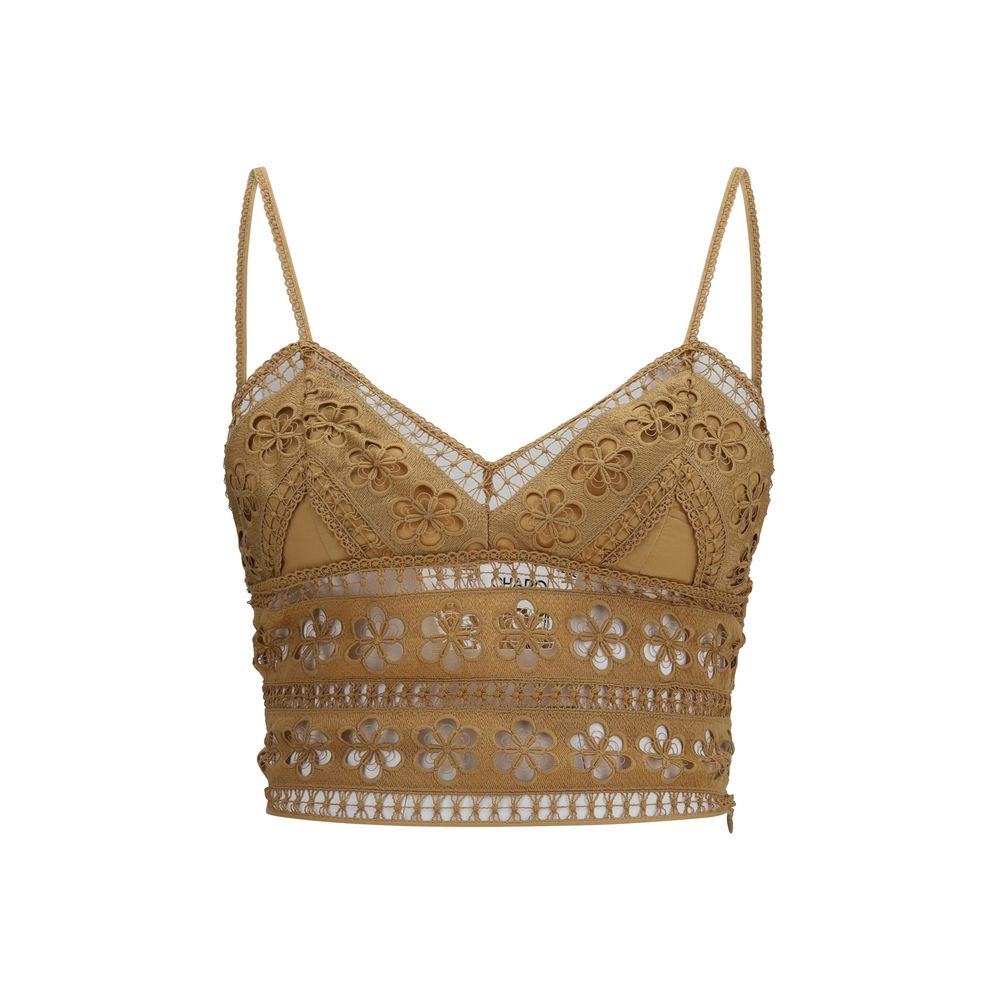 Charo Ruiz Brown Cotton Blouse - The Melie Top