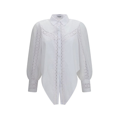 Charo Ruiz Devi Blouse in White Cotton Voile