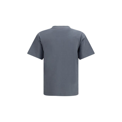 Burberry Gray Cotton Logo T-Shirt