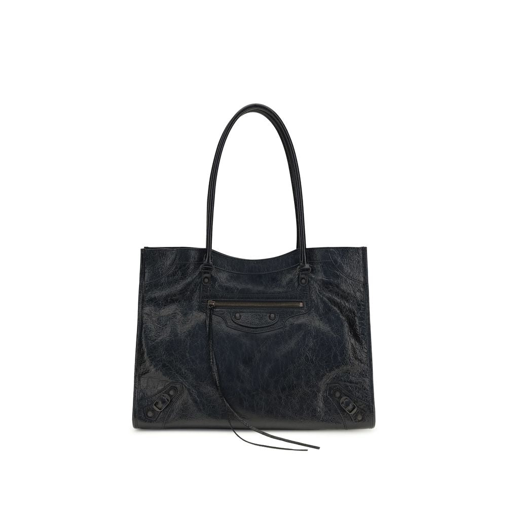 Balenciaga Black Lamb Leather Le City Moto Mini Shoulder Bag
