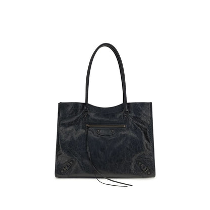 Balenciaga Black Lamb Leather Le City Moto Mini Shoulder Bag