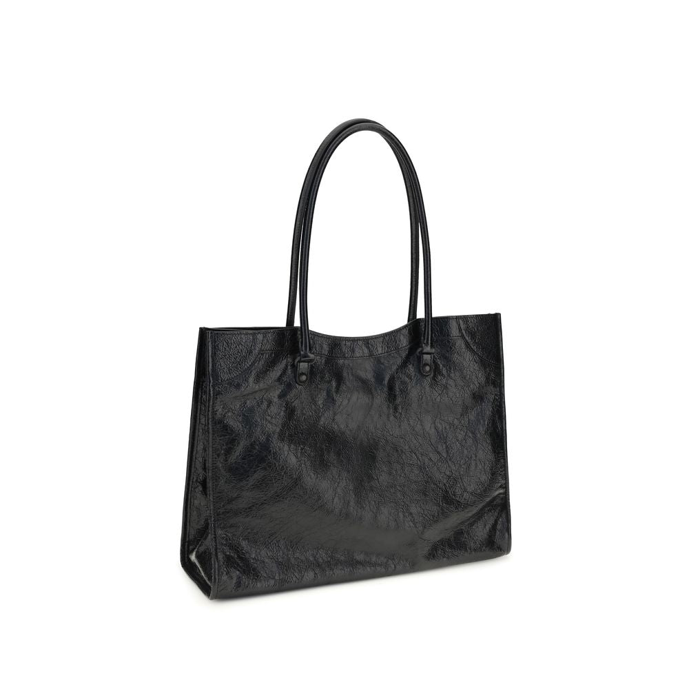 Balenciaga Black Lamb Leather Le City Moto Mini Shoulder Bag