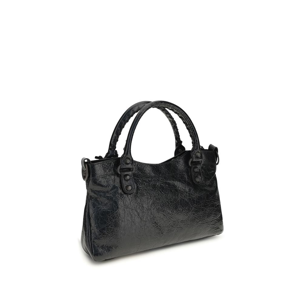 Balenciaga Black Lamb Ovis Aries Aries City First Shoulder Bag