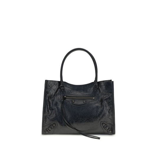 Balenciaga Black Lamb Ovis Aries Shoulder Bag - Small Le City Tote Bag