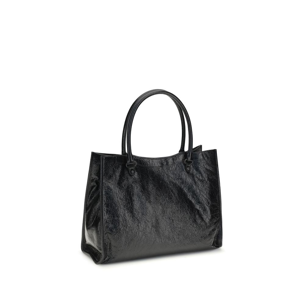 Balenciaga Black Lamb Ovis Aries Shoulder Bag - Small Le City Tote Bag