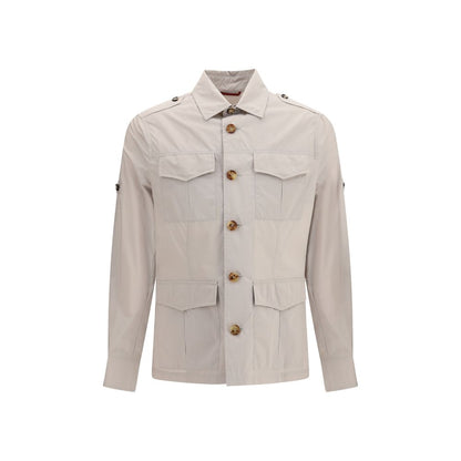 Brunello Cucinelli Beige Cotton Waterproof Jacket