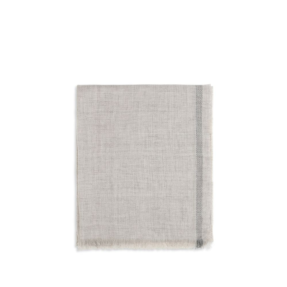 Brunello Cucinelli Gray Linen Scarf - Elegant Versatility in Luxury