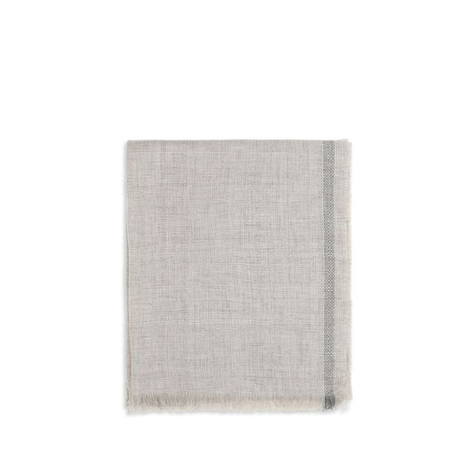 Brunello Cucinelli Gray Linen Scarf - Elegant Versatility in Luxury