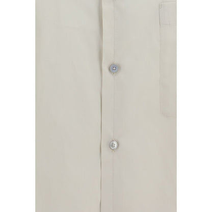 Lemaire Beige Cotton Shirt with Chest Pocket