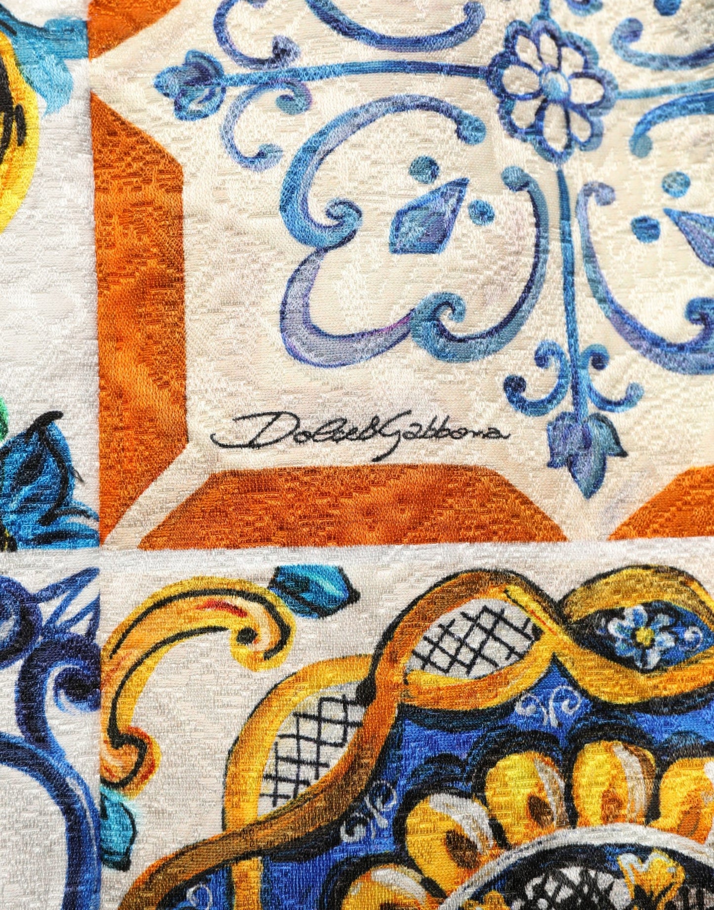 Dolce & Gabbana Multicoloured Majolica Patchwork Print Mini Dress