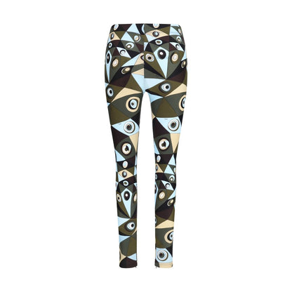 Emilio Pucci Occhi-Print Bicolor Polyamide Leggings