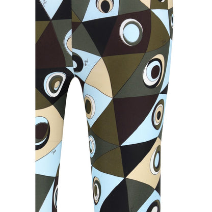 Emilio Pucci Occhi-Print Bicolor Polyamide Leggings