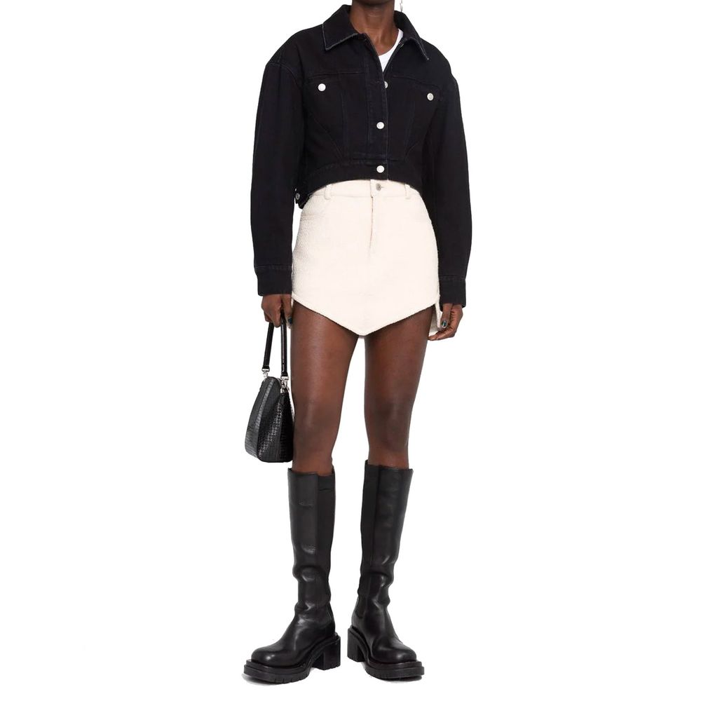 Alexander McQueen Black Cropped Denim Jacket