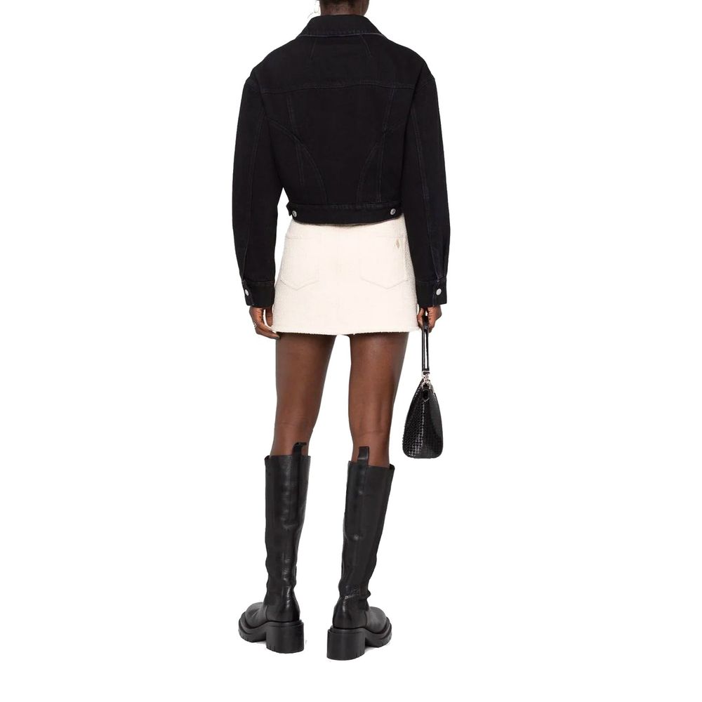Alexander McQueen Black Cropped Denim Jacket