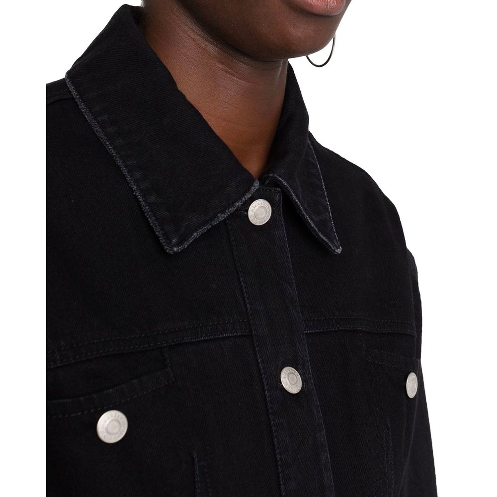 Alexander McQueen Black Cropped Denim Jacket