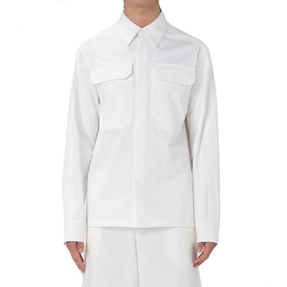 Jil Sander White Cotton Dress Shirt for Men