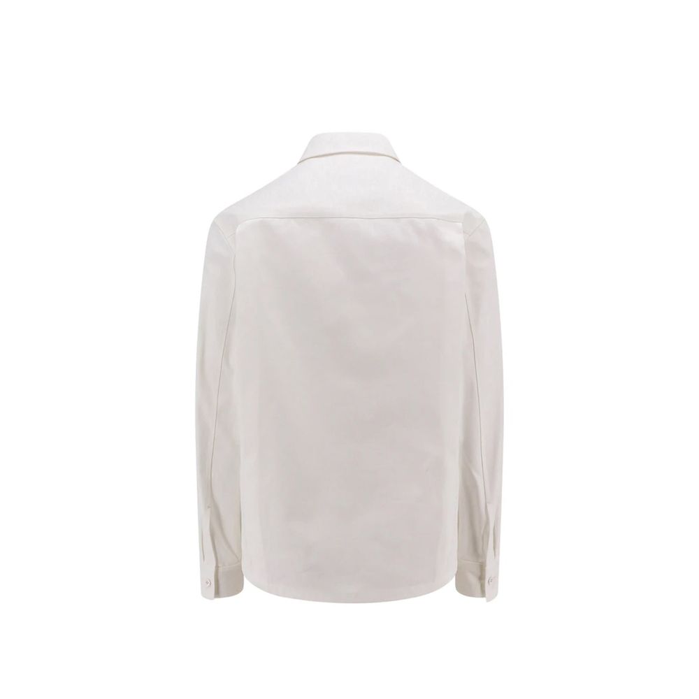 Jil Sander White Cotton Dress Shirt for Men