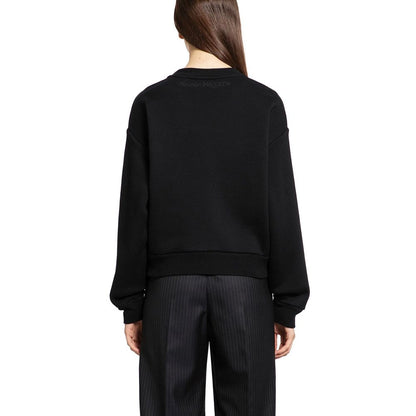 Alexander McQueen Black Cotton Slashed Sweatshirt