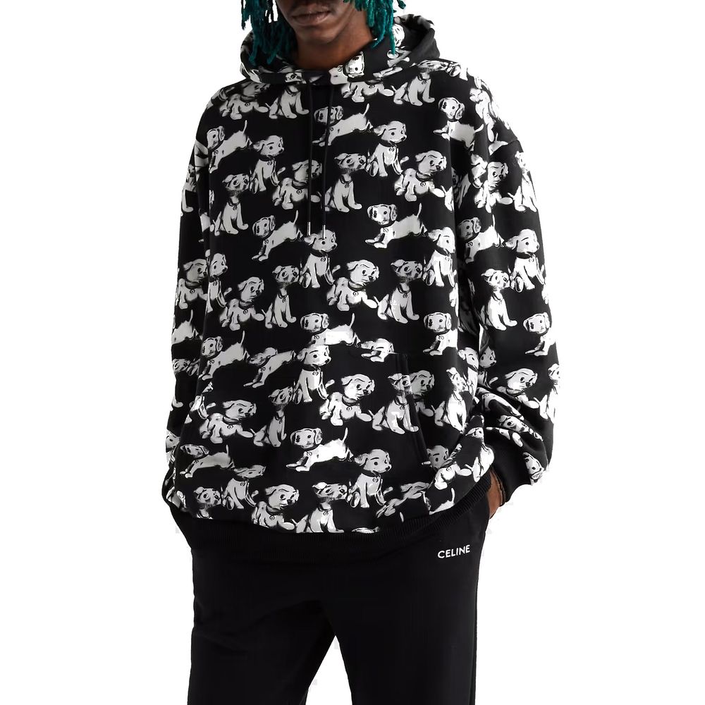 Celine Black Cotton Sweatshirt for Men
