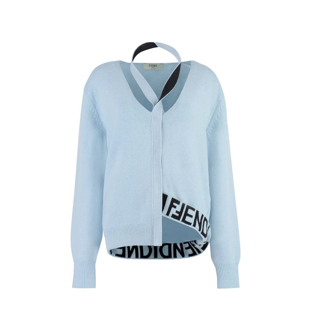 Fendi Blue Cashmere Cardigan - Timeless Elegance with a Contemporary Twist