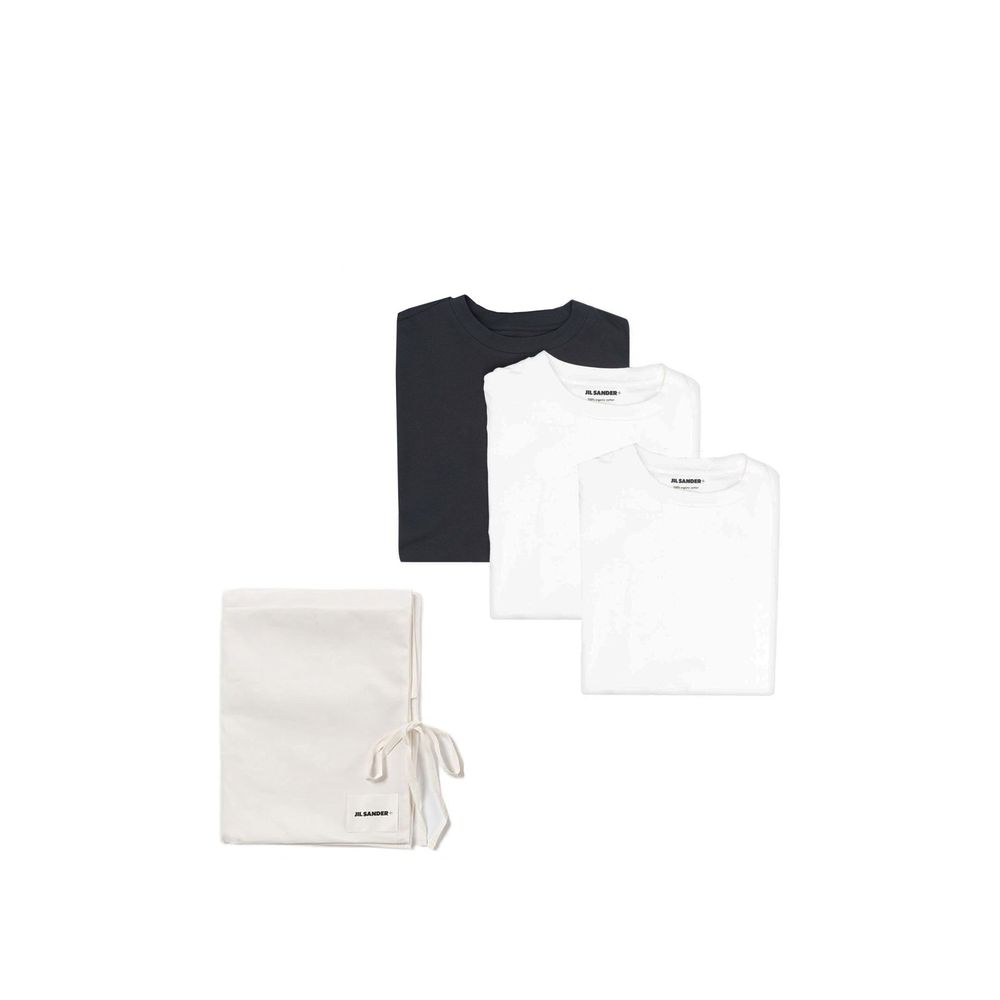 Jil Sander White Cotton Long Sleeve T-Shirt Pack